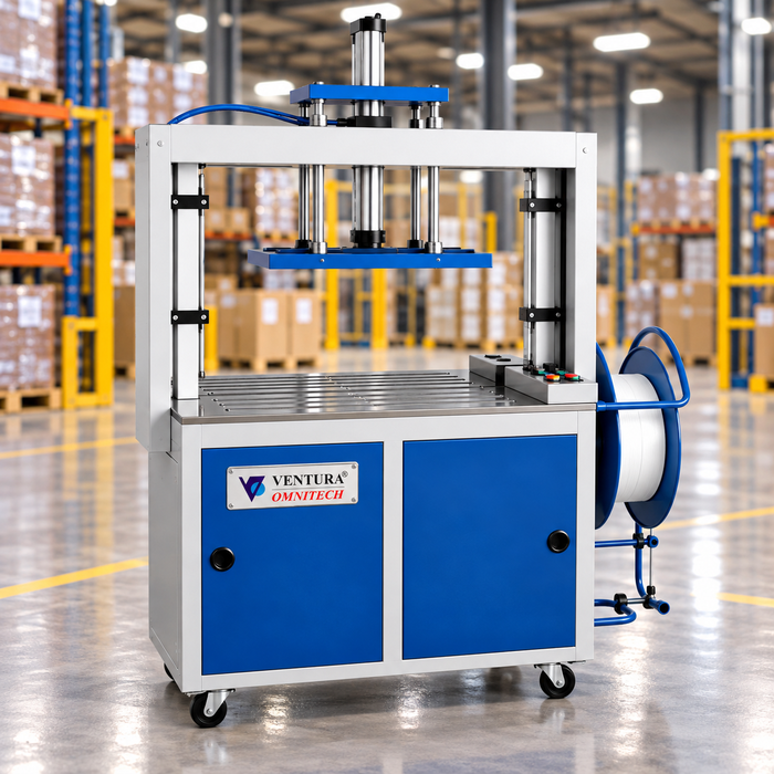 VENTURA AUTOMATIC STRAPPING MACHINE WITH PNEUMATIC PRESS HOLDER